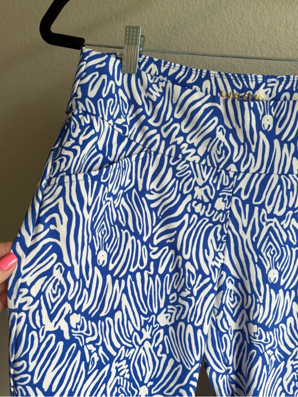Lilly Pulitzer Luxletic Corso Pants Martinique Blue Zee Bebe - Picture 4 of 7